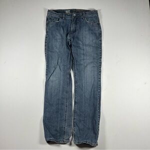 Volcom Solver Modern Tapered Jeans Men’s 31x30 Blue Denim Stretch Blanket Lined*